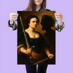 Artemisia Gentileschi self portrait with sword and severed shadow poster 3