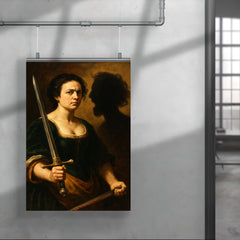 Artemisia Gentileschi self portrait with sword and severed shadow poster 4