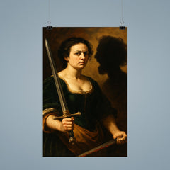 Artemisia Gentileschi self portrait with sword and severed shadow poster 9