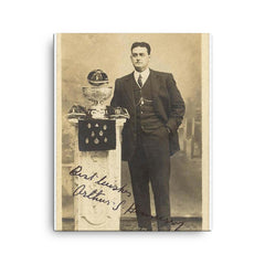 Arthur Hennessy canvas print on a plain backdrop in size 16"x20".