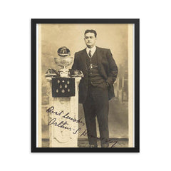 Arthur Hennessy framed print on a plain backdrop in size 16"x20".