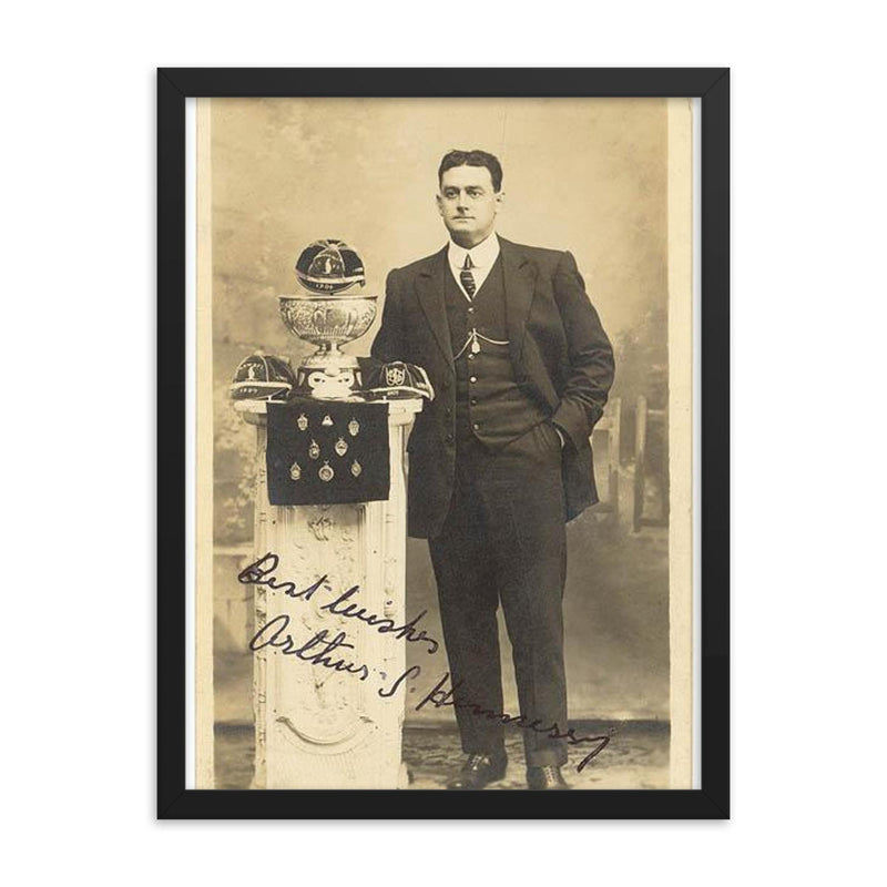 Arthur Hennessy framed print on a plain backdrop in size 18