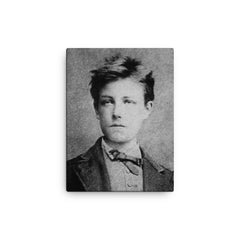 Arthur Rimbaud canvas print on a plain backdrop in size 12"x16".