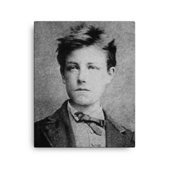 Arthur Rimbaud canvas print on a plain backdrop in size 16"x20".