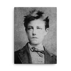 Arthur Rimbaud canvas print on a plain backdrop in size 18"x24".