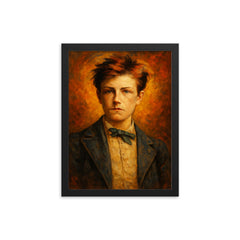 Arthur Rimbaud framed print on a plain backdrop in size 12"x16".