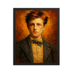 Arthur Rimbaud framed print on a plain backdrop in size 16"x20".