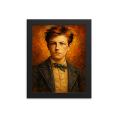 Arthur Rimbaud framed print on a plain backdrop in size 8"x10".