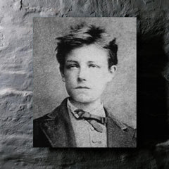 Arthur Rimbaud metal print mockup