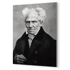 Arthur Schopenhauer metal print mockup