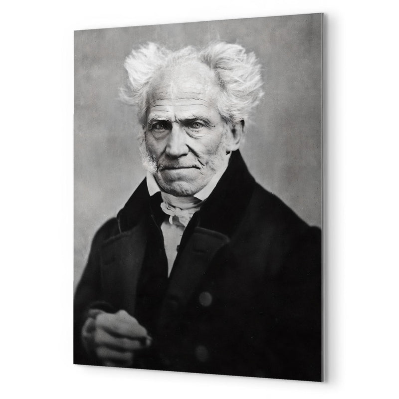 Arthur Schopenhauer metal print mockup
