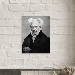 Arthur Schopenhauer metal print mockup