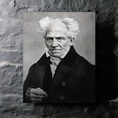 Arthur Schopenhauer metal print mockup