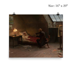 Artist's Death: The Last Friend by Zygmunt Andrychewicz, 1901 poster 2