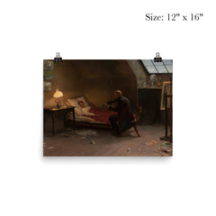 Artist's Death: The Last Friend by Zygmunt Andrychewicz, 1901 poster 3