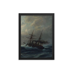 Artwork by Julius von Klever (1850-1924) framed print on a plain backdrop in size 12"x16".