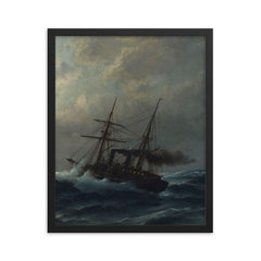 Artwork by Julius von Klever (1850-1924) framed print on a plain backdrop in size 16"x20".