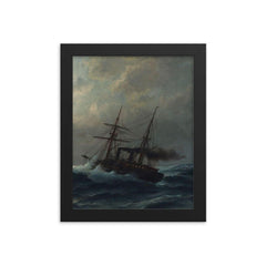 Artwork by Julius von Klever (1850-1924) framed print on a plain backdrop in size 8"x10".
