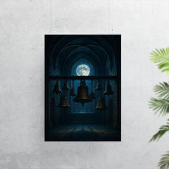 Arvo Part tintinnabuli bells in moonlit chapel poster 7
