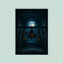 Arvo Part tintinnabuli bells in moonlit chapel poster 8