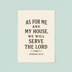 As for me and my house we will serve the Lord Joshua 2415 poster 8