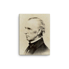 Asa Whitney canvas print on a plain backdrop in size 12"x16".