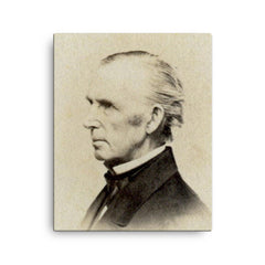 Asa Whitney canvas print on a plain backdrop in size 16"x20".