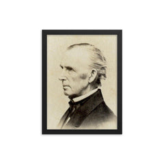 Asa Whitney framed print on a plain backdrop in size 12"x16".