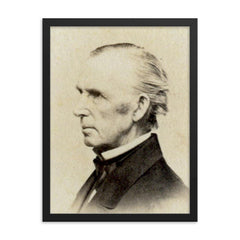 Asa Whitney framed print on a plain backdrop in size 18"x24".