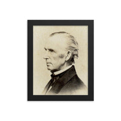 Asa Whitney framed print on a plain backdrop in size 8"x10".