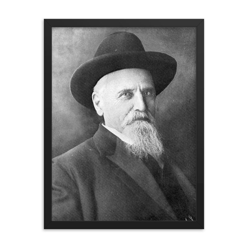 Asbury Harpending framed print on a plain backdrop in size 18