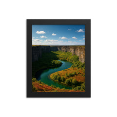 Asbyrgi Canyon Iceland framed print on a plain backdrop in size 8"x10".