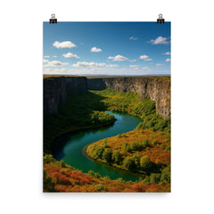 Asbyrgi Canyon Iceland poster on a plain backdrop in size 8"x10".