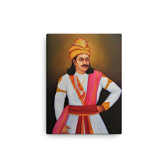 Ashoka the Great canvas print on a plain backdrop in size 12"x16".