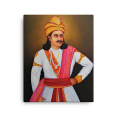 Ashoka the Great canvas print on a plain backdrop in size 16"x20".
