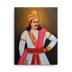 Ashoka the Great canvas print on a plain backdrop in size 18"x24".