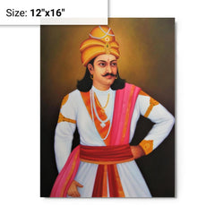 Ashoka the Great metal print on a plain backdrop in size 12"x16".