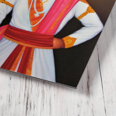 Ashoka the Great metal print mockup