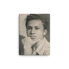 Asrul Sani canvas print on a plain backdrop in size 12"x16".