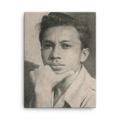 Asrul Sani canvas print on a plain backdrop in size 18"x24".