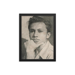 Asrul Sani framed print on a plain backdrop in size 12"x16".