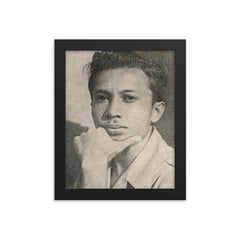 Asrul Sani framed print on a plain backdrop in size 8"x10".