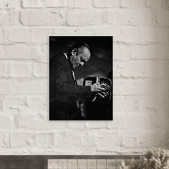 Astor Piazzolla metal print mockup