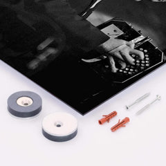 Astor Piazzolla metal print mockup