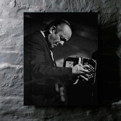 Astor Piazzolla metal print mockup