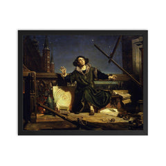 Astronomer Copernicus or a Conversation with God by Jan Matejko framed print on a plain backdrop in size 16"x20".