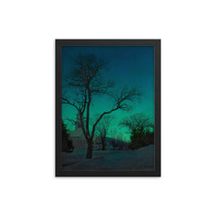 At Close of Day by Maxfield Parrish framed print on a plain backdrop in size 12"x16".