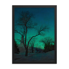 At Close of Day by Maxfield Parrish framed print on a plain backdrop in size 18"x24".