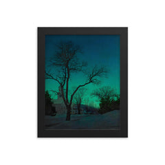 At Close of Day by Maxfield Parrish framed print on a plain backdrop in size 8"x10".