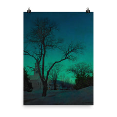At Close of Day by Maxfield Parrish poster on a plain backdrop in size 8"x10".